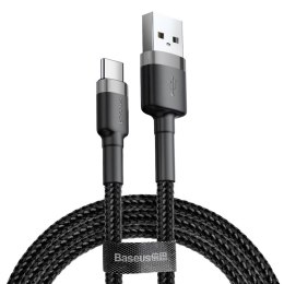 BASEUS kabel Cafule USB - USB-C 1,0 m 3A szaro-czarny