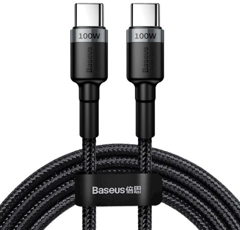 Baseus kabel Cafule PD USB-C - USB-C 2,0 m 5A szaro-czarny 100W