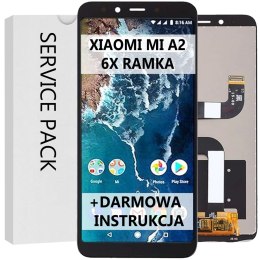 SERVICE PACK WYŚWIETLACZ DO XIAOMI MI A2 6X CZARNY
