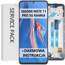 SERVICE PACK WYŚWIETLACZ DO XIAOMI NOTE 11 PRO 5G RAMKA