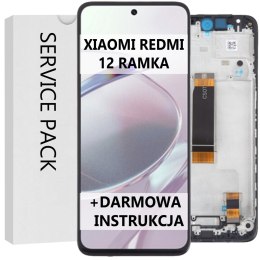 SERVICE PACK WYŚWIETLACZ DO XIAOMI REDMI 12 RAMKA