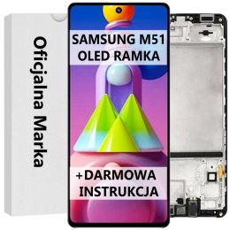 WYŚWIETLACZ EKRAN DO SAMSUNG M51 OLED RAMKA BIG GLASS